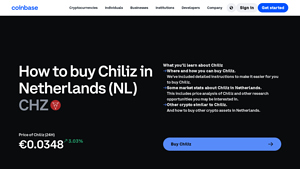 Screenshot of How to Buy Chiliz (CHZ) in United States - Coinbase
