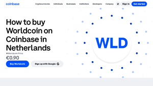 Screenshot of How to Buy Worldcoin (WLD) in United States - Coinbase