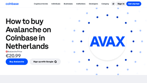 Screenshot of How to Buy Avalanche (AVAX) in United States - Coinbase