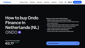 Screenshot of How to buy Ondo Finance on Coinbase in United States