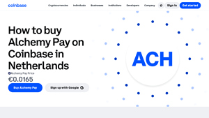Screenshot of How to Buy Alchemy Pay (ACH) in United States - Coinbase