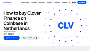 Screenshot of How to buy Clover Finance on Coinbase in United States