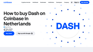 Screenshot of How to buy Dash on Coinbase in United States