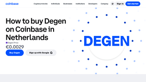 Screenshot of How to buy Degen on Coinbase in United States