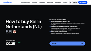 Screenshot of How to Buy Sei (SEI) in United States - Coinbase