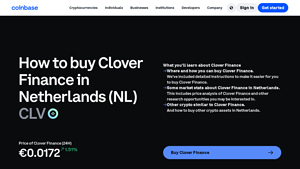 Screenshot of How to buy Clover Finance on Coinbase in United States