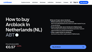 Screenshot of How to Buy Arcblock (ABT) in United States - Coinbase