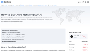 Screenshot of How to Buy Aura Network(AURA) Crypto Step by Step - CoinCarp