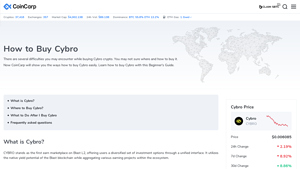Screenshot of How to Buy Cybro Crypto Step by Step - CoinCarp