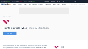 Screenshot of How to Buy Velo (VELO) Step-by-Step Guide - CoinCodex