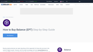 Screenshot of How to Buy Balance (EPT) Guide 2025 | CoinCodex