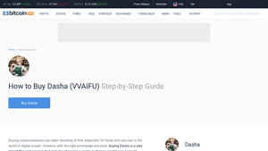 Screenshot of How to Buy Dasha (VVAIFU) Guide 2025 - CoinCodex