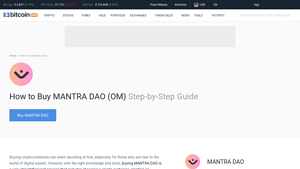 Screenshot of How to Buy MANTRA DAO (OM) Guide 2025 | CoinCodex