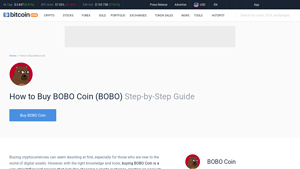 Screenshot of How to Buy BOBO Coin (BOBO) Guide 2025 | CoinCodex