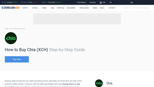 Screenshot of How to Buy Chia (XCH) Guide 2025 | CoinCodex