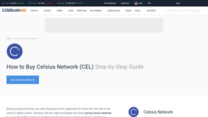 Screenshot of How to Buy Celsius Network (CEL) Guide 2025 | CoinCodex