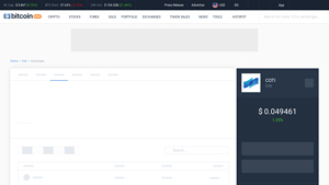 Screenshot of Coti Exchanges - Buy, Sell & Trade COTI - CoinCodex