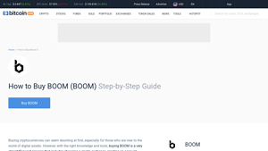 Screenshot of How to Buy BOOM (BOOM) Step-by-Step Guide - CoinCodex