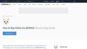 Screenshot of How to Buy Kishu Inu (KISHU) Guide 2025 | CoinCodex