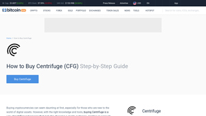 Screenshot of How to Buy Centrifuge (CFG) Guide 2025 | CoinCodex