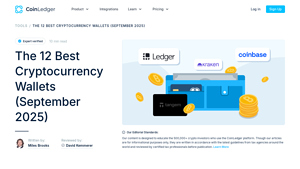 Screenshot of The 12 Best Cryptocurrency Wallets (September 2025) - CoinLedger