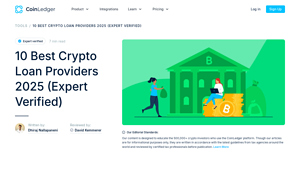 Screenshot of 10 Best Crypto Loan Providers 2025 (Expert Verified) - CoinLedger