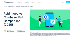 Screenshot of Robinhood vs. Coinbase: Full Comparison (2025) - CoinLedger