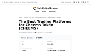 Screenshot of The Best Trading Platforms for Cheems Token (CHEEMS)