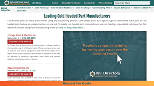 Cold Headed Parts - Fasteners & Automotive Components