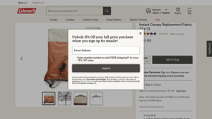 Coleman - Instant Canopy Replacement Fabric