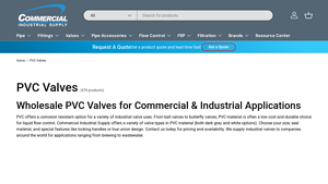 Commercial Industrial Supply - PVC Valves