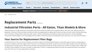 Commercial Filtration Supply - Liquid Filtration Parts