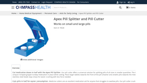 Compass Health Brands - Apex Pill Splitter and Cutter
