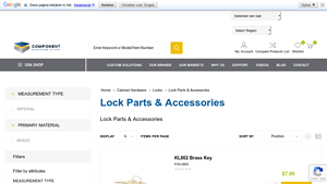 Component Hardware - Specialty Locks & Accessories
