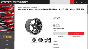 Nissan - Nismo Gunmetal Wheel Rim Rear