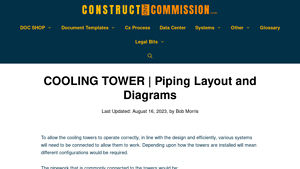 Construct and Commission - Cooling Tower Piping Layout