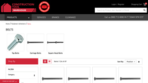Construction Tool Warehouse - A307 Carriage Bolts