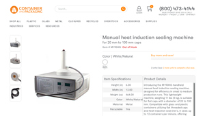 Container and Packaging - Manual Heat Induction Sealing Machine