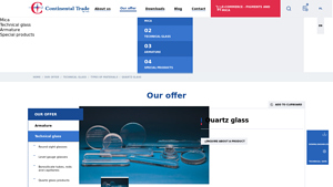 Continental Trade - High-Purity Quartz Glass