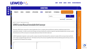 LEWCO - Custom Manual Extendable Belt Conveyor