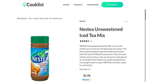 Nestea - Unsweetened Iced Tea Mix