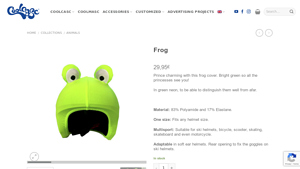 CoolCasc - Frog Helmet Cover