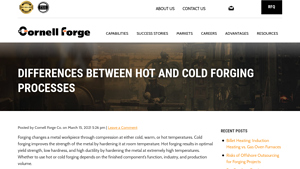 Cornell Forge - High-Quality Forged Steel Solutions
