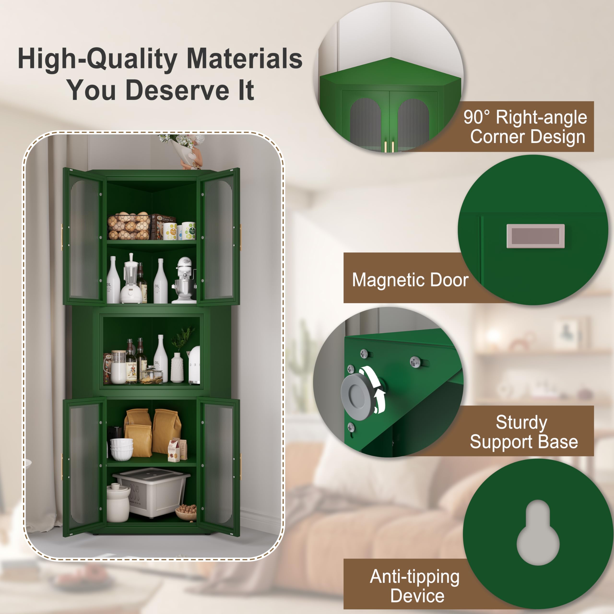 An application scenario or product detail of corner tall cupboard - Image 17