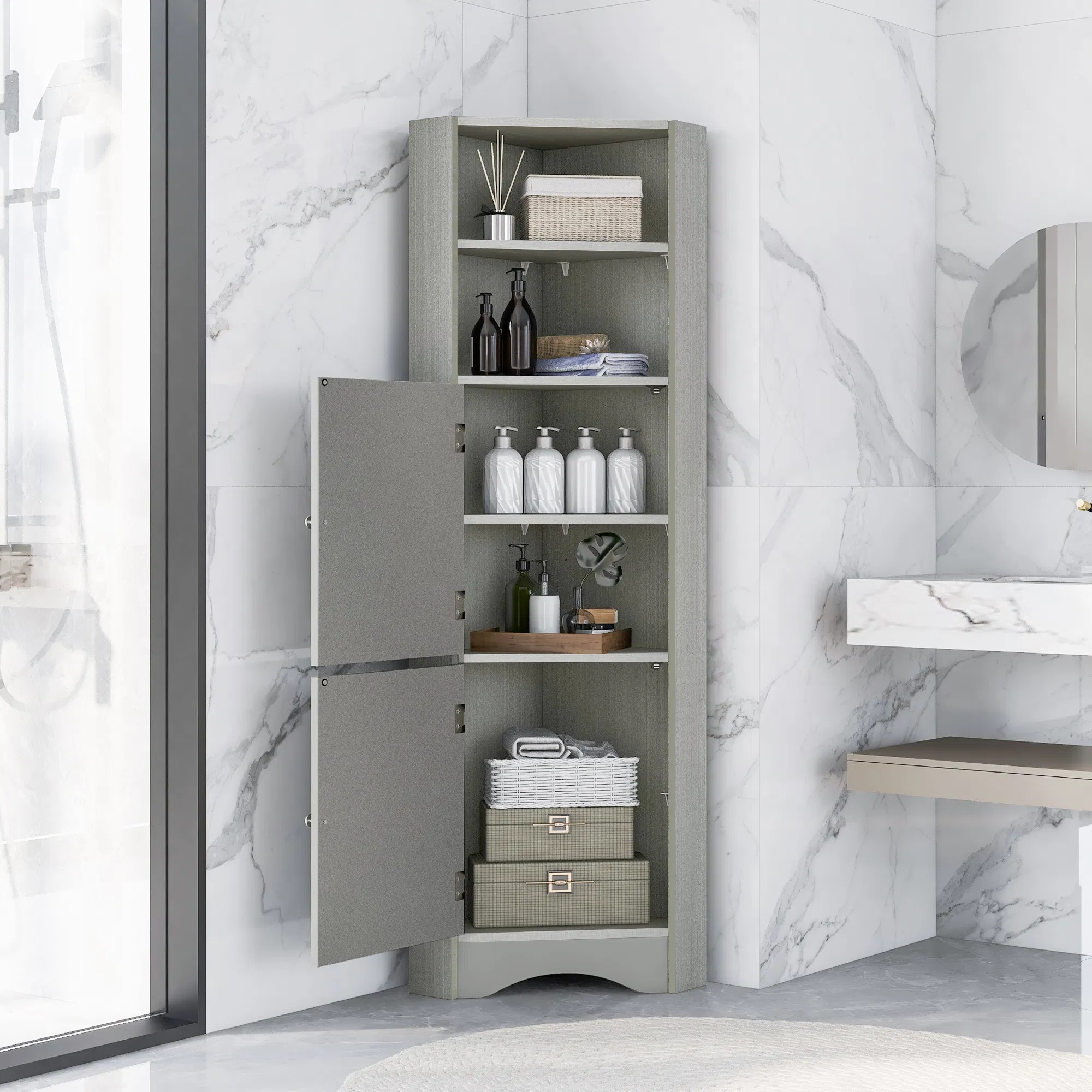 An application scenario or product detail of corner tall cupboard - Image 21