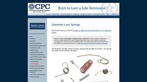 Corrections Products Co - Detention Lock Springs