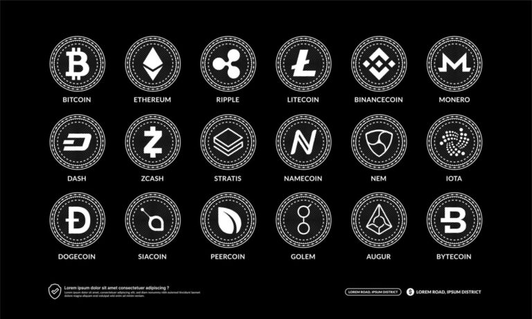 Featured image for coti crypto - Cryptocurrency icons set, Blockchain ...