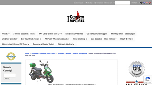 County Imports - High-Speed Gas Scooters & Mopeds