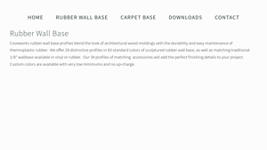 Coveworks - Rubber Wall Base Profiles