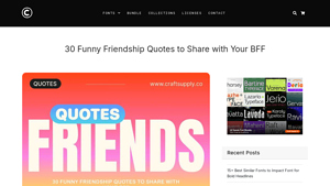 Craft Supply - Funny Friendship Quotes & Font Recommendations